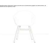 Polyurethane chair with armrests Cimislia