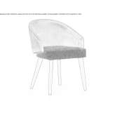 Upholstered chair with armrests Loreggia