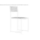 Chair made of steel and PVC Luynes