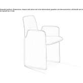 Chair upholstered in fabric with armrests Sinaai