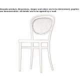 Wooden chair with a seat and backrest made of cane Rocroi