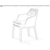Leather chair with armrests Rawicz
