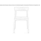 Solid wood chair with open backrest Yalaha