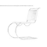 Cantilever chair in tanned leather Ventrosa