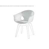 Fabric chair with armrests Breves