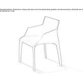 Tanned leather chair with armrests Surcin