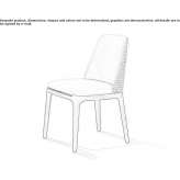 Leather upholstered chair Creon