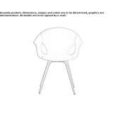 Leather chair with armrests Burlats