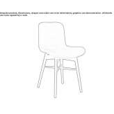 Leather chair with beech legs Weinbach