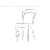 Solid wood chair with a knot Rocroi