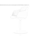 Leather swivel chair with armrests Gambier