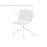 Swivel fabric chair with 5-star base with armrests Siguenza