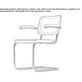 Mesh chair on cantilevers with armrests Luhden