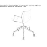 Chair with a five-star base and armrests Racine