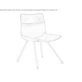 Chair upholstered with tanned leather Dalby