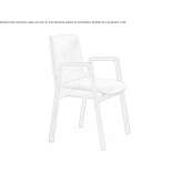 Upholstered leather chair with armrests Tufesti