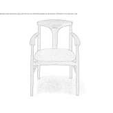 Wooden chair with armrests Catacaos