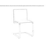 Krzesło wspornikowe ze skóry garbowanej Tonco