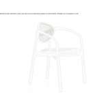 Solid wood and Viennese straw chair with integrated cushion Uboldo