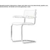 Upholstered chair on supports with armrests Checca