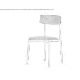Solid wood and fabric chair Montech