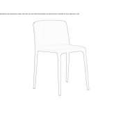 Upholstered and stackable chair Rumes