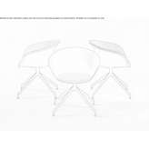 Polypropylene chair on trestles Brejinho
