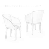 Upholstered leather chair with armrests Bleialf
