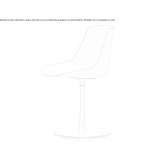 Polycarbonate swivel chair Gambier
