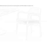 Solid wood chair with armrests Acos