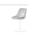 Swivel chair upholstered in fabric Gambier