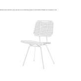 Steel chair with open backrest Osgood