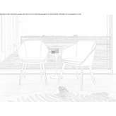 Krzesło skórzane tapicerowane z podłokietnikami Baskil