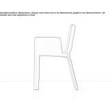 Upholstered leather chair with armrests Taggia