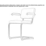 Upholstered chair on supports with armrests Luhden