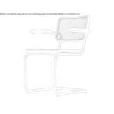 Steel chair with armrests Luhden
