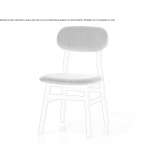 Fabric upholstered chair with open backrest Osgood