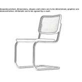 Cantilever chair with seat and backrest made of cane Luhden