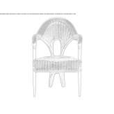Rattan chair with armrests Paymogo