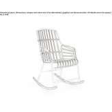 Rattan rocking chair with armrests Meursac