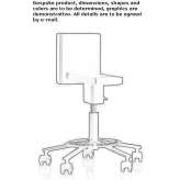 Swivel chair with height adjustment and wheels Vergara