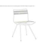 Steel chair with elastic straps with polyester thread Dalby