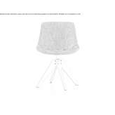Swivel, upholstered fabric trestle chair Gambier