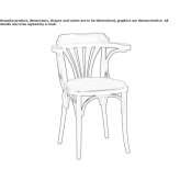 Wooden chair with integrated cushion Belchite