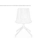 Solid wood swivel trestle chair Yesilova