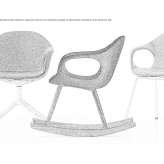 Fabric rocking chair with armrests Cimislia