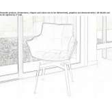 Chair upholstered in fabric with armrests Svidnik