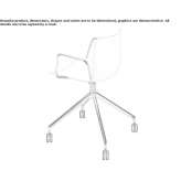 A trestle chair with armrests on wheels Racine