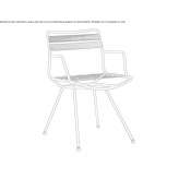 Steel chair with armrests Dalby
