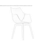 Leather chair with armrests Abda